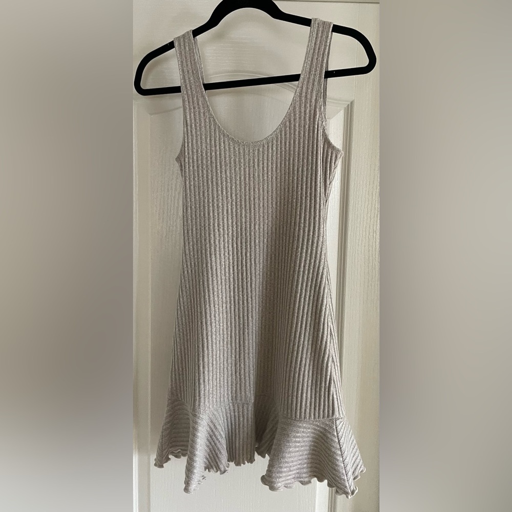 Open back cream mini dress